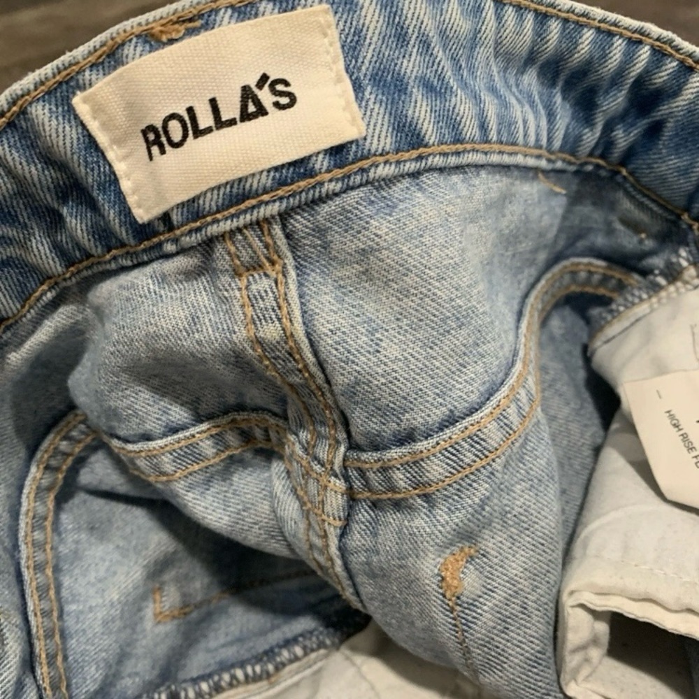 ROLLA’s Eastcoast High Rise Flare Jeans in Lightwash Blue Denim Size 26 - Picture 5 of 8